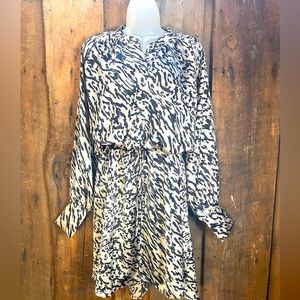H&M Animal Print Tie Waist Dress- NWT - Size Medium